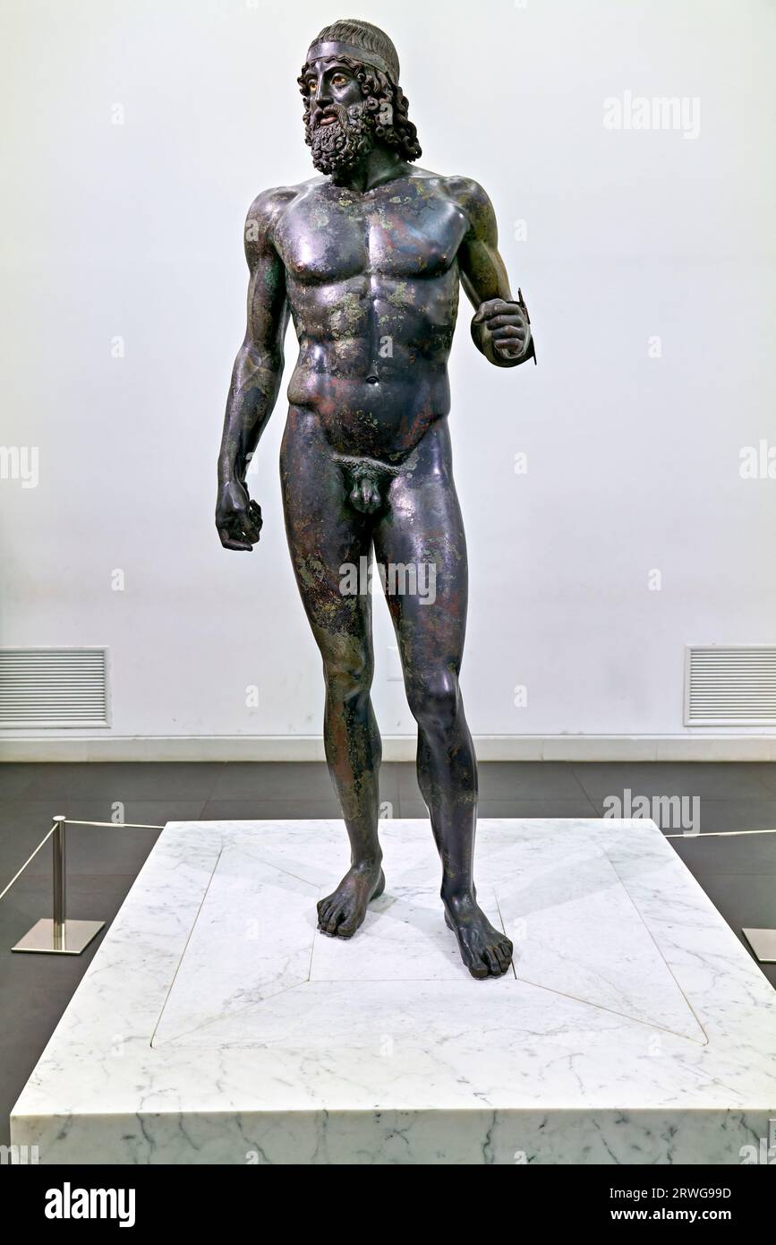 Reggio Calabria. Calabria Italy. The Riace Bronzes at the National