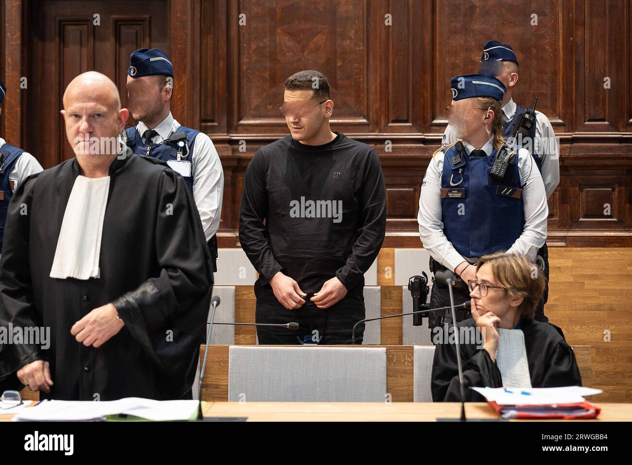 Accused Fahmi Al Achqar pictured during the jury constitution session ...