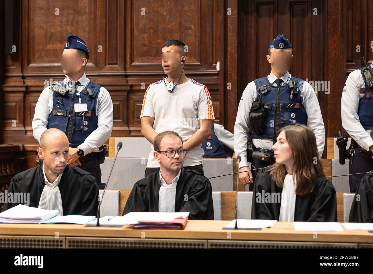 Accused Ali Alhaj Mahmoud pictured during the jury constitution session ...