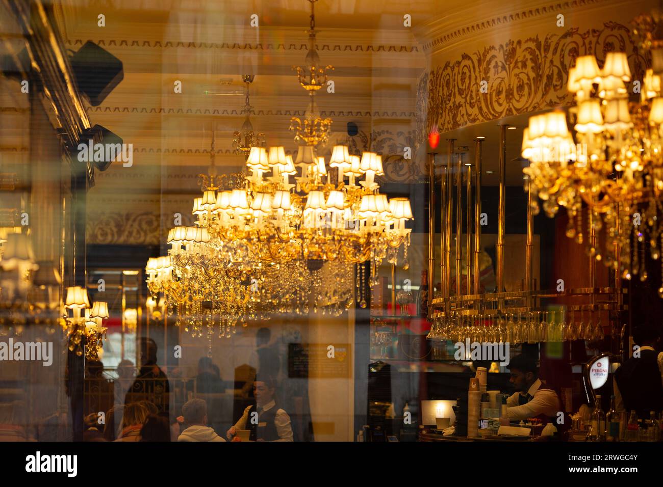A cafe in central London. Stock Photo