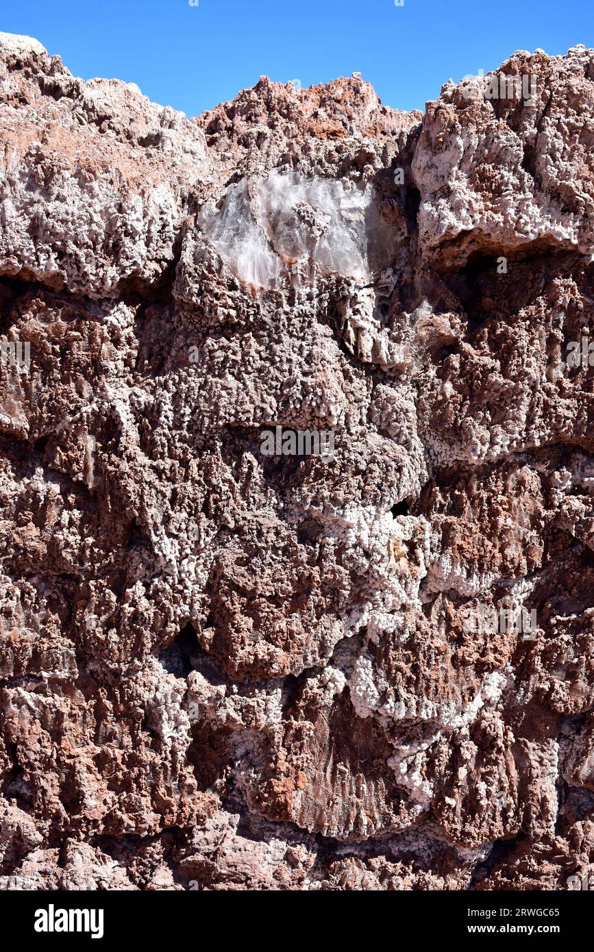 Valle de La Luna (Moon Valley). Old mining town. Cabin wall made with