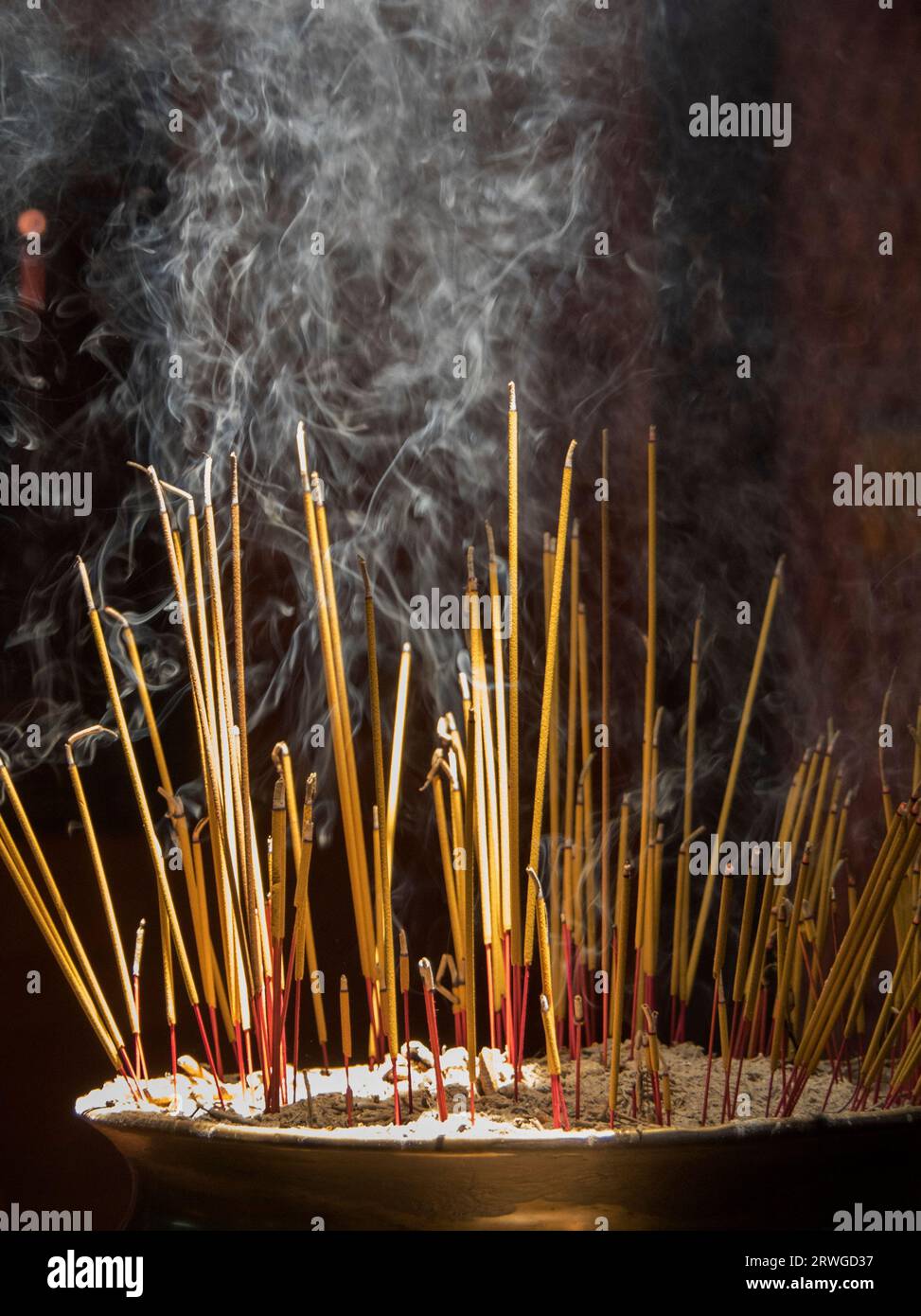 Eastern Spiritual Altar with Incense Stock Photo Alamy