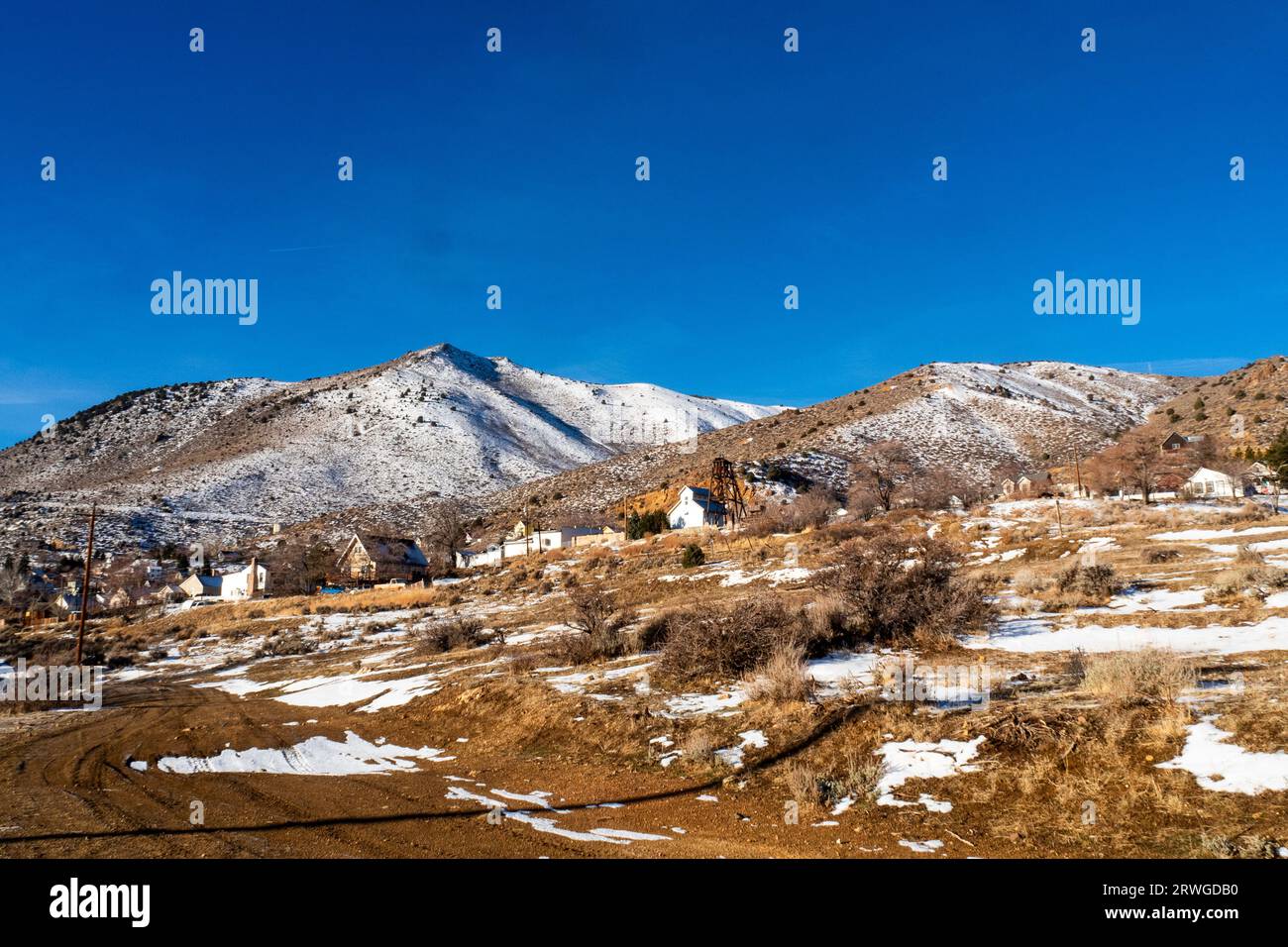 Virginia Range Mountains Virginia City Nevada Stock Photo Alamy