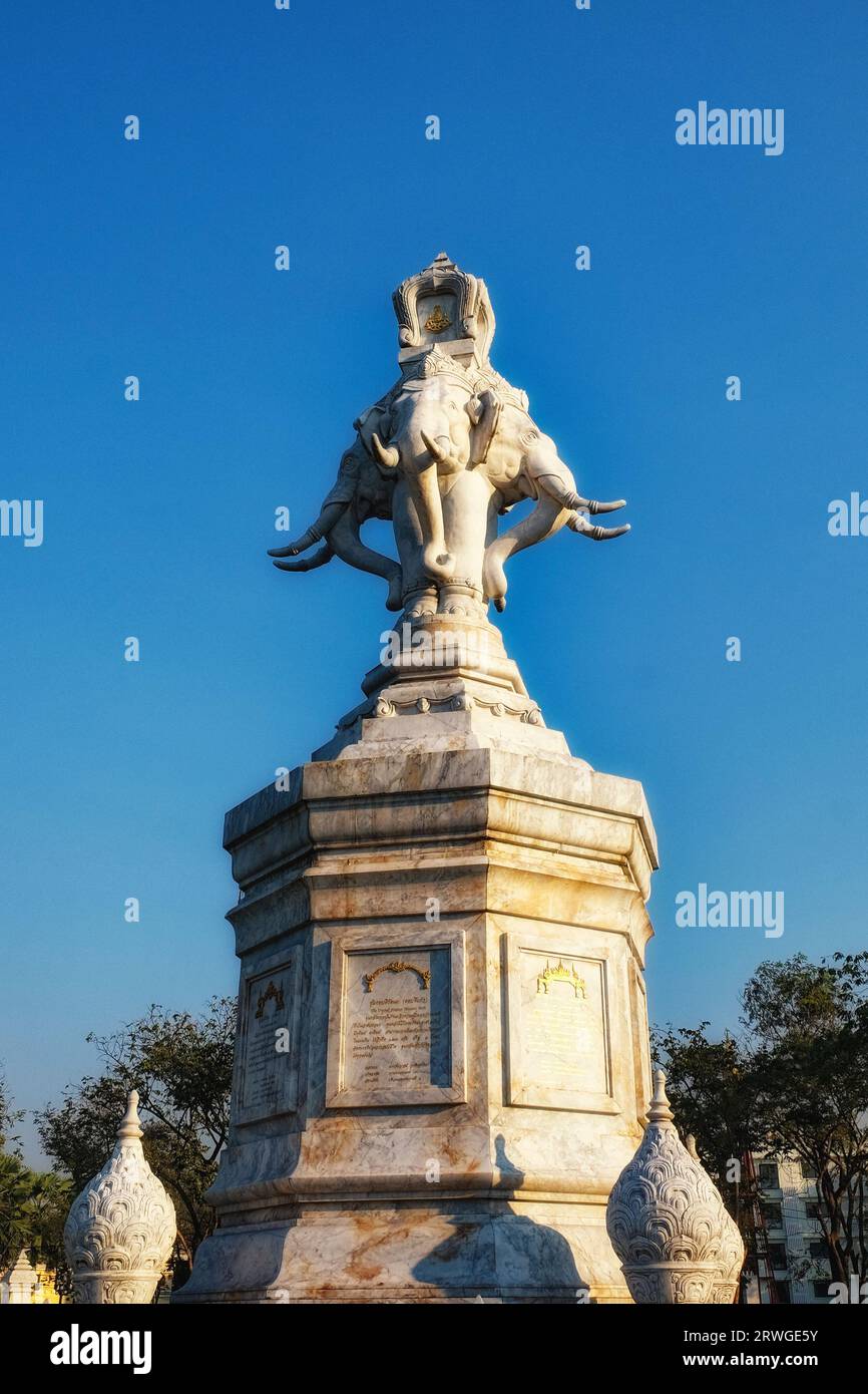 Bangkok, Thailand - december 27, 2018: The Rama IX Golden Jubilee Monument erected in 1996, in the honour of King Rama IX, to commemorate the Golden J Stock Photo