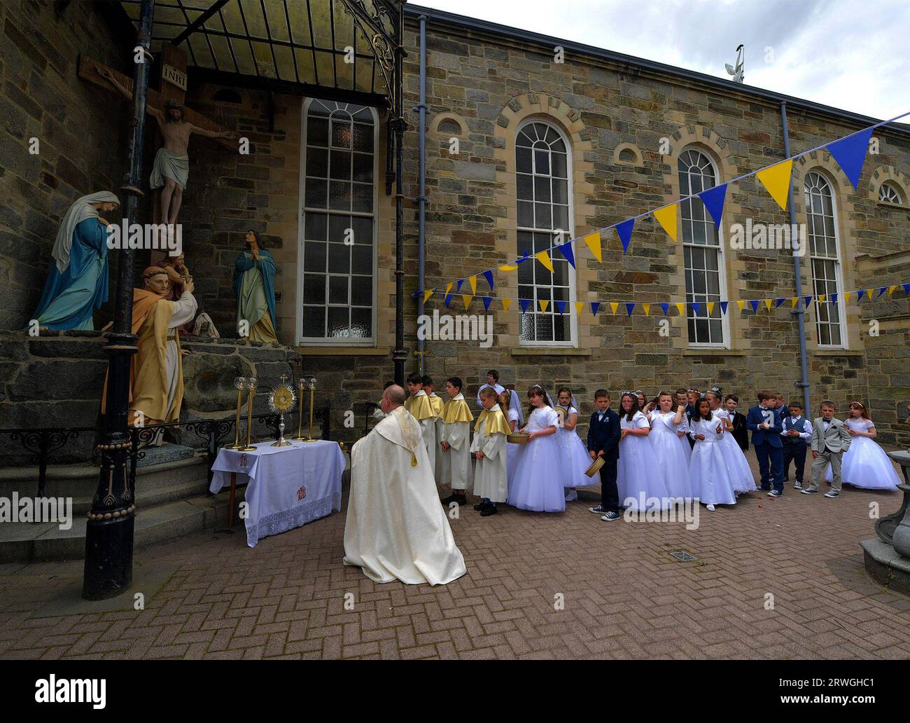 The Solemnity of Corpus Christi procession, held in the ground of St