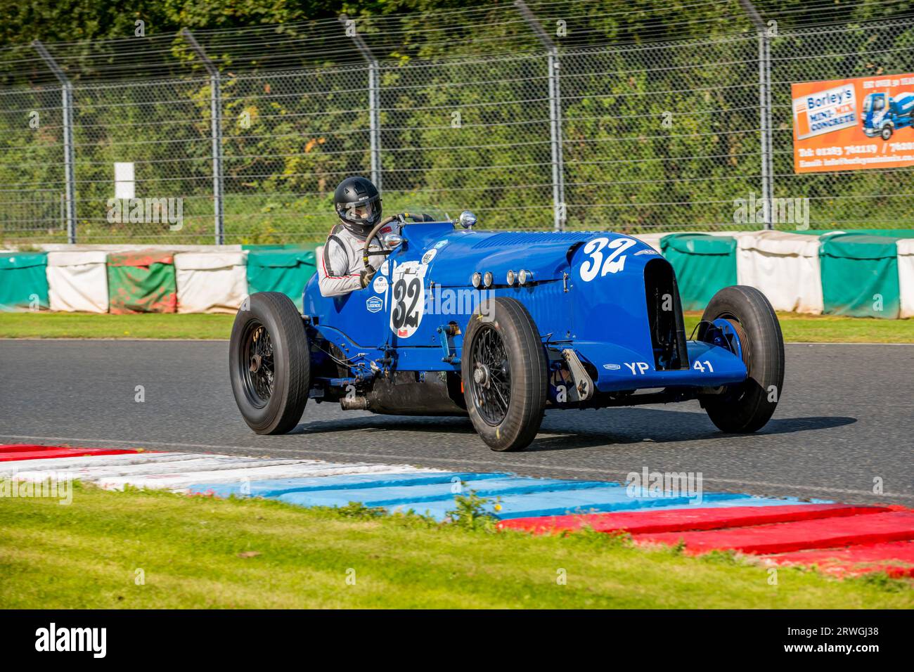 The Vintage Sports Car Club, V.S.C.C. race day event at Mallory Park racing circuit, Leicestershire, England, UK, August, 2023. Stock Photo