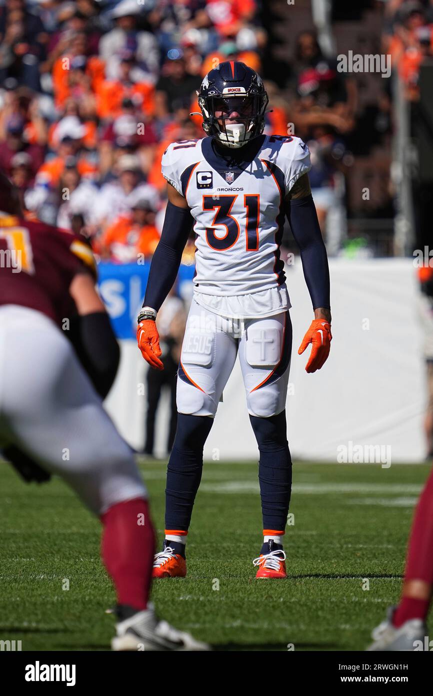 Denver Broncos safety Justin Simmons (31) against the Washington ...
