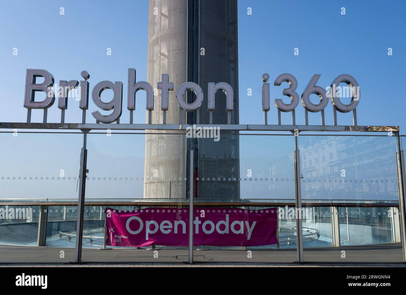 Brighton’s i360 is a 162 m moving observation tower on the seafront of ...