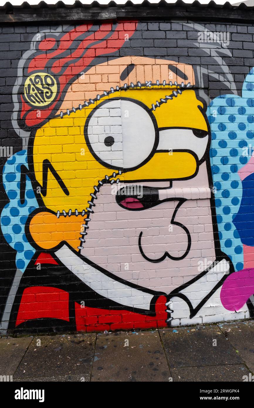 Street art or graffiti art on a wall in the Sandyford area of Newcastle