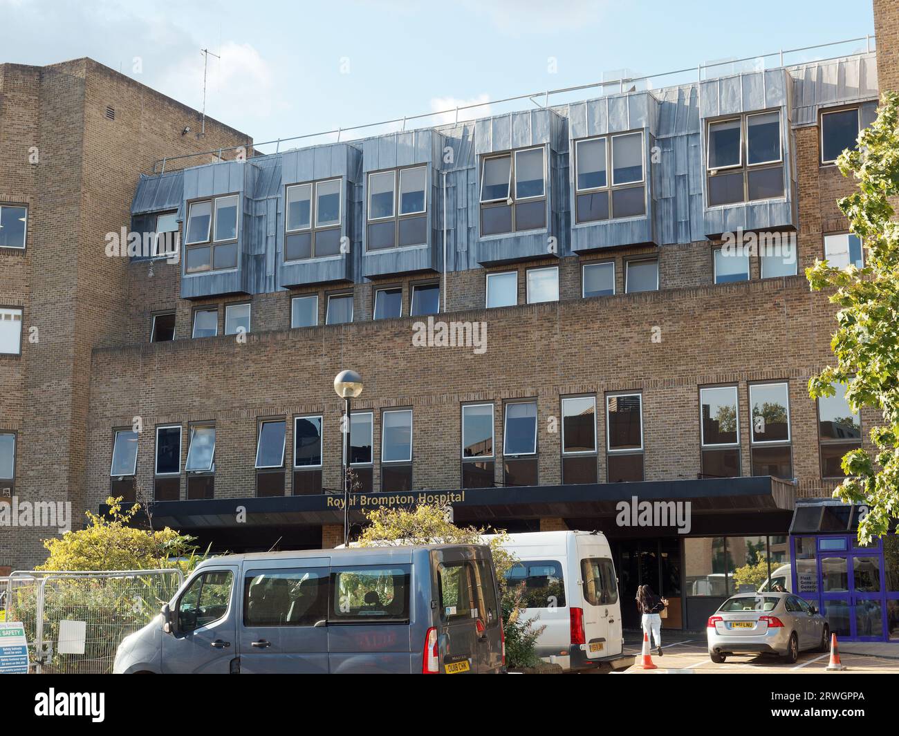 View of an entrance to the Royal Brompton Hospital in London Stock