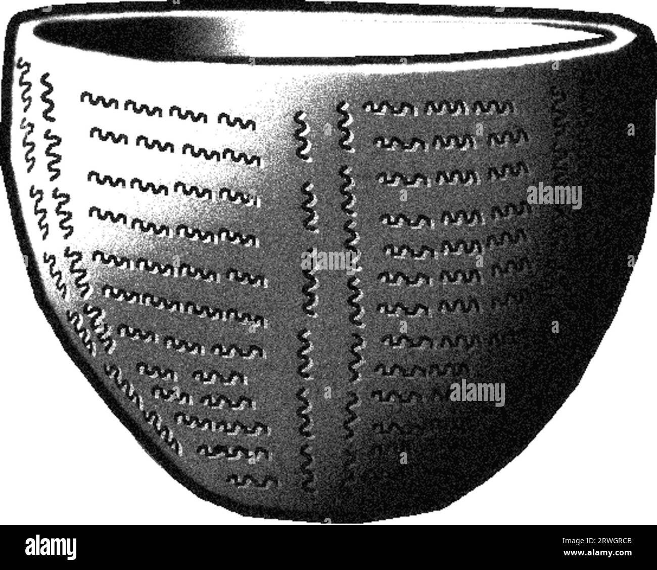 Cardium pottery example Stock Photo