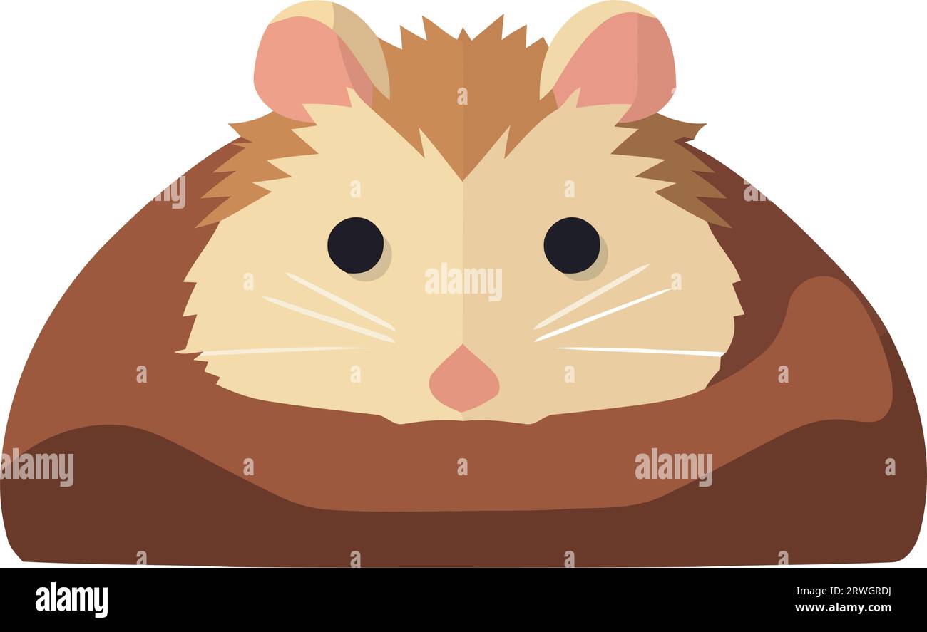 mouse sitting on pillow Stock Vector