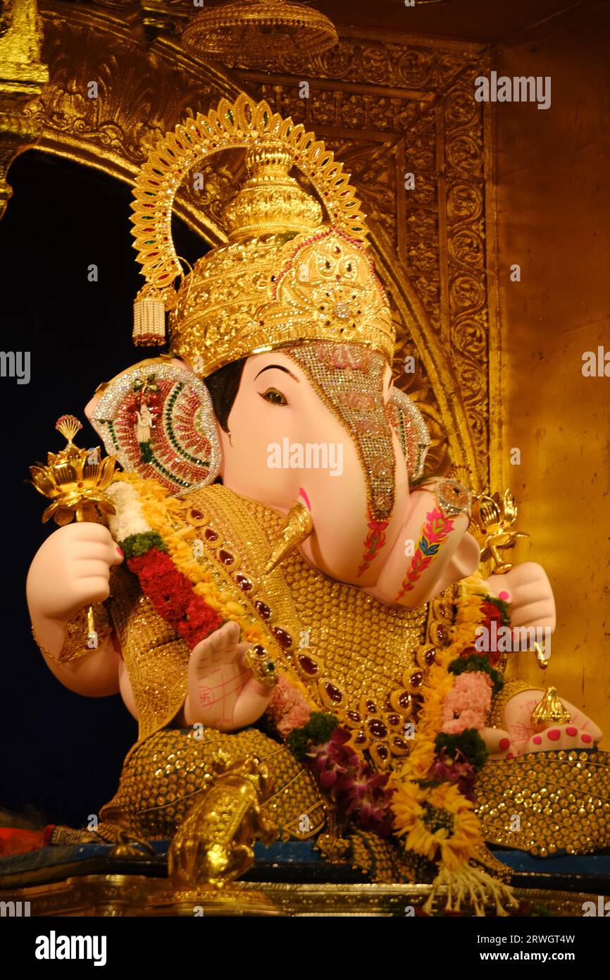 19 September 2023, Pune, Maharashtra, India, Beautiful sculpture of