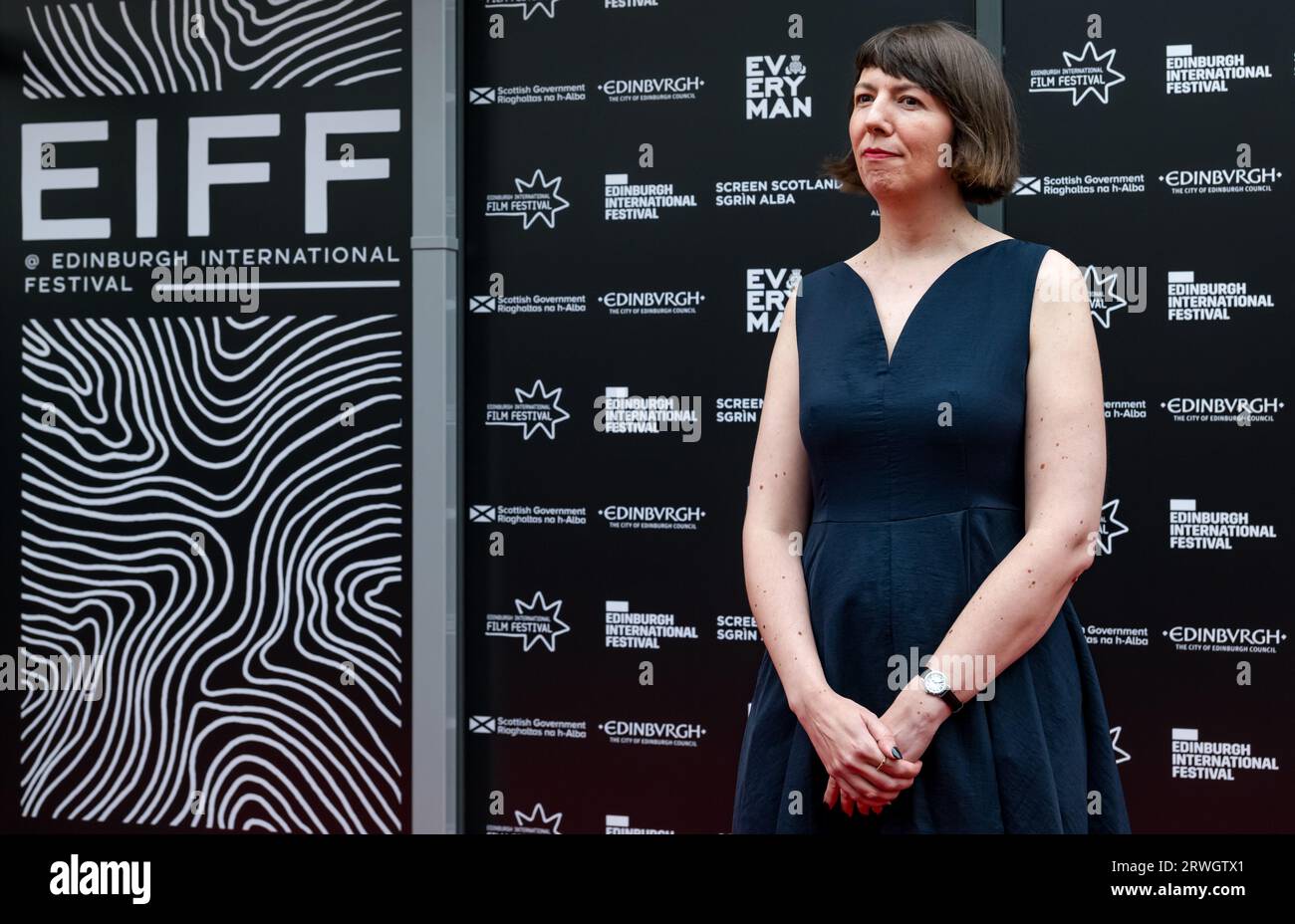 Kate Taylor, Edinburgh International Film Festival Programme Director, at Silent Roar film premiere, Scotland, UK Stock Photo