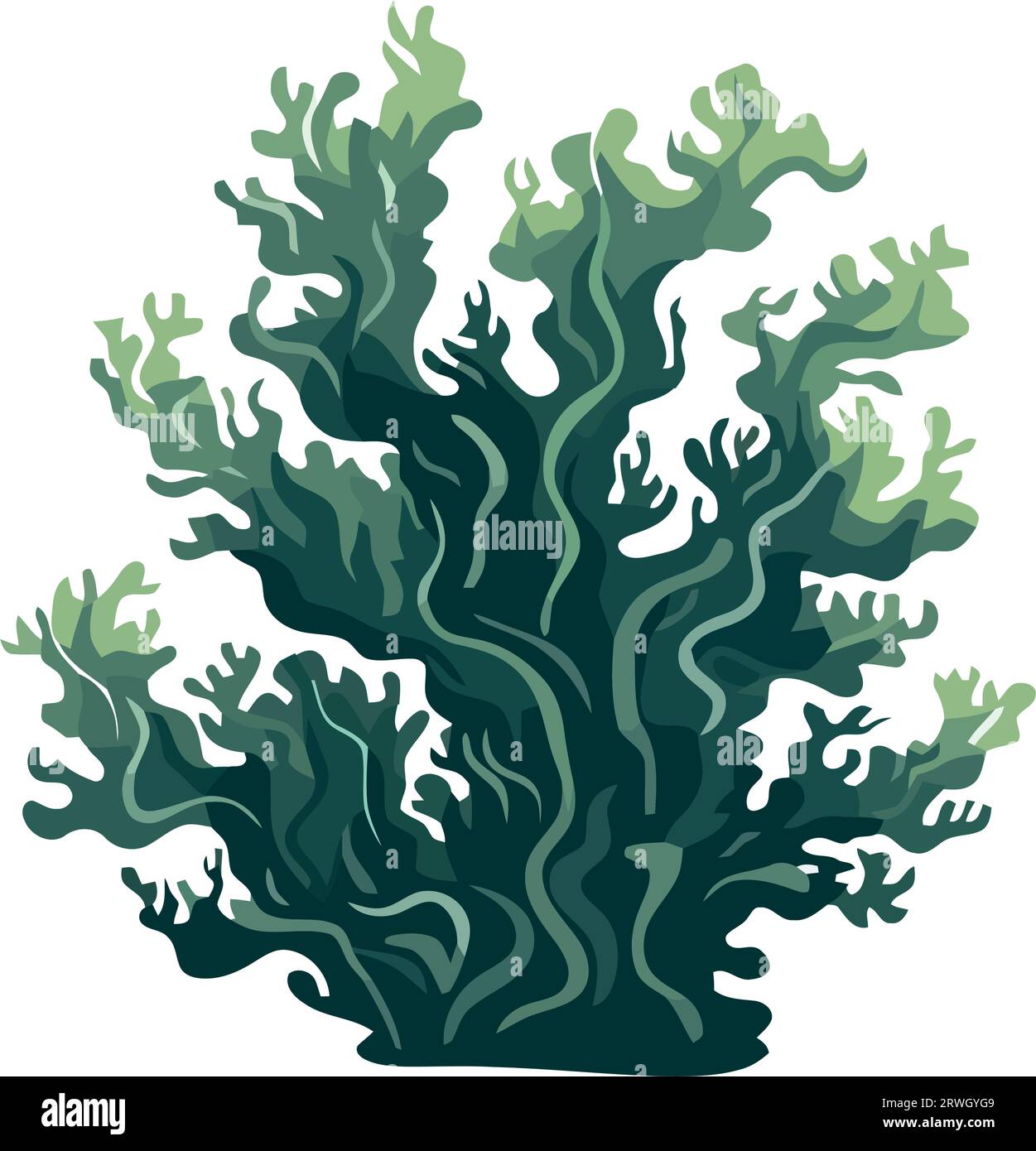 Deep underwater seaweed illustration Stock Vector Image & Art - Alamy