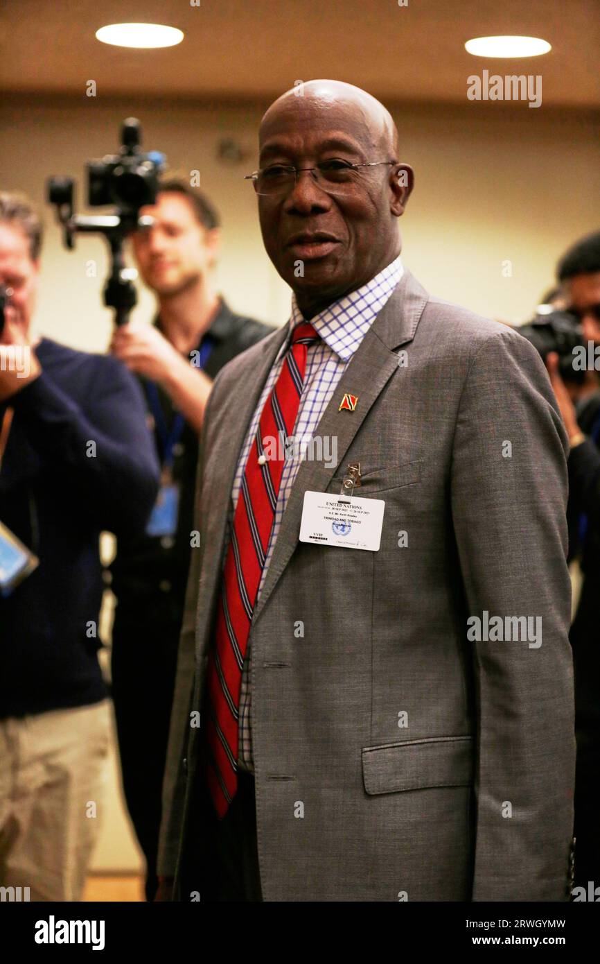 New York, New York, USA. 19th Sep, 2023. The Honourable Dr. Keith Rowley Ministry of Foreign of Trinidad and Tobago (Credit Image: © Mark J. Sullivan/ZUMA Press Wire) EDITORIAL USAGE ONLY! Not for Commercial USAGE! Stock Photo