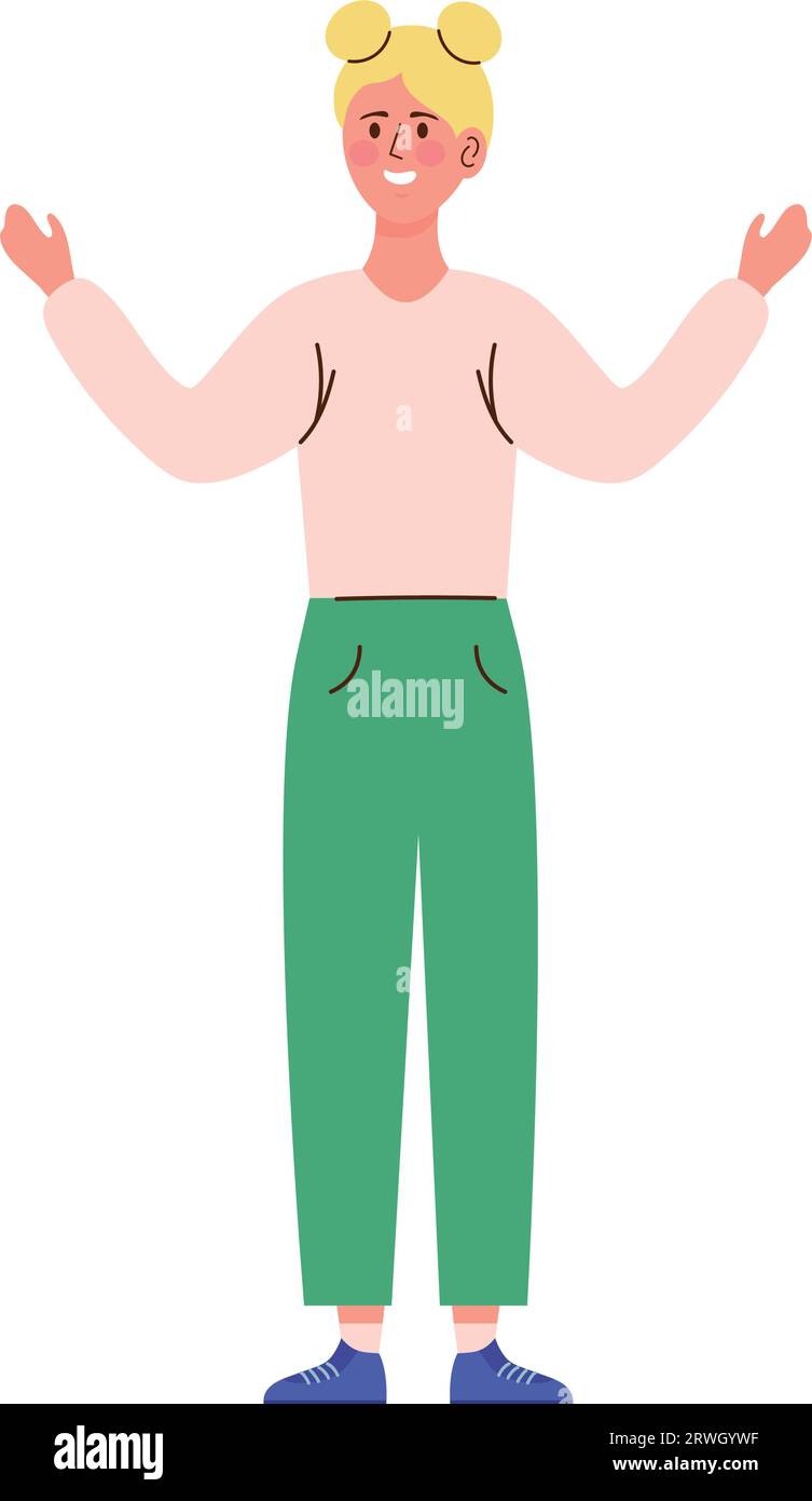 blonde woman standing icon Stock Vector Image & Art - Alamy