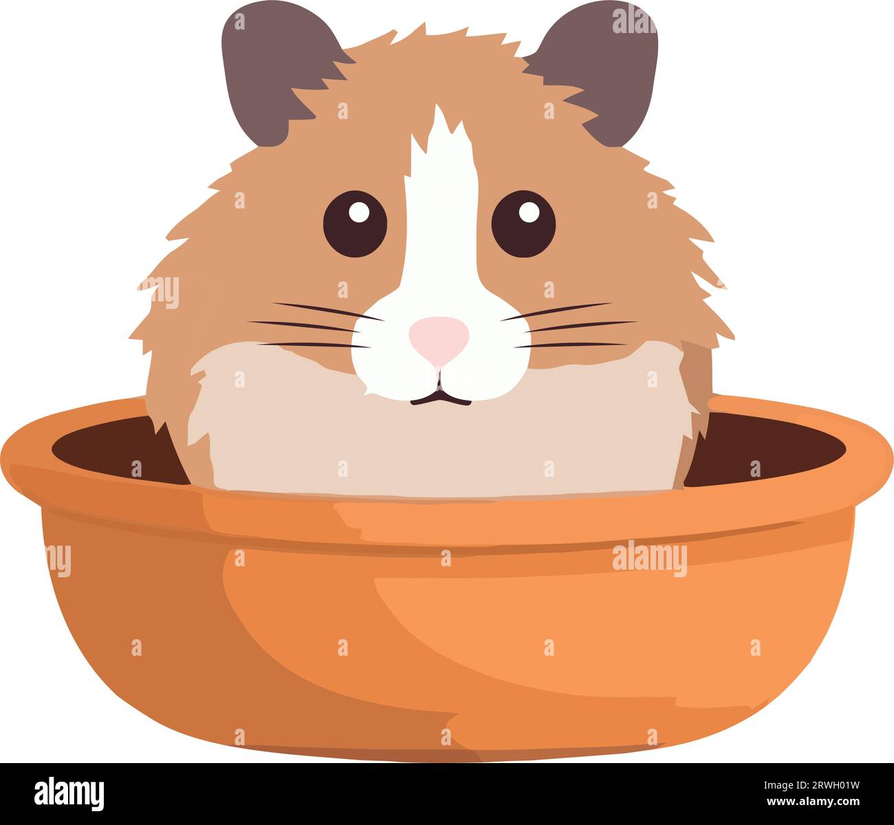 mouse sitting on bowl Stock Vector