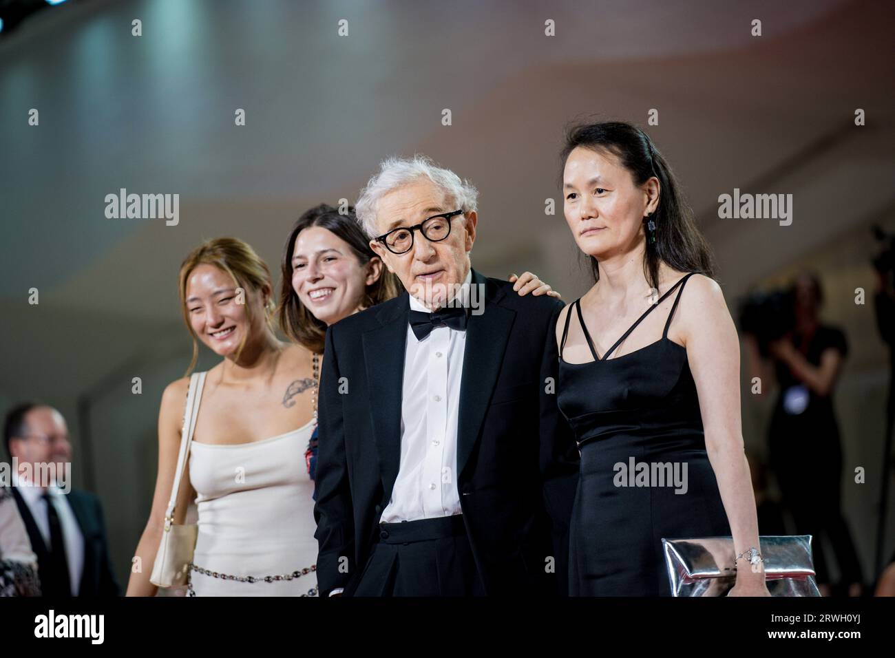 VENICE, ITALY - SEPTEMBER 04: Woody Allen, Soon-Yi Previn, Bechet Allen