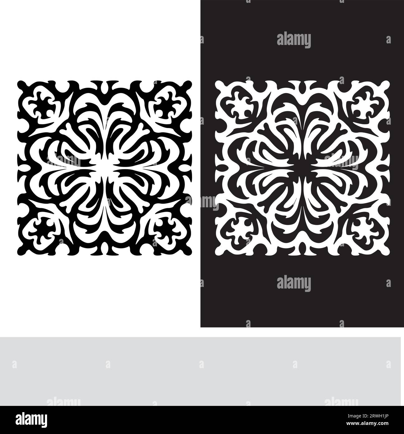 vector flat design arabesque seamless pattern Stock Vector