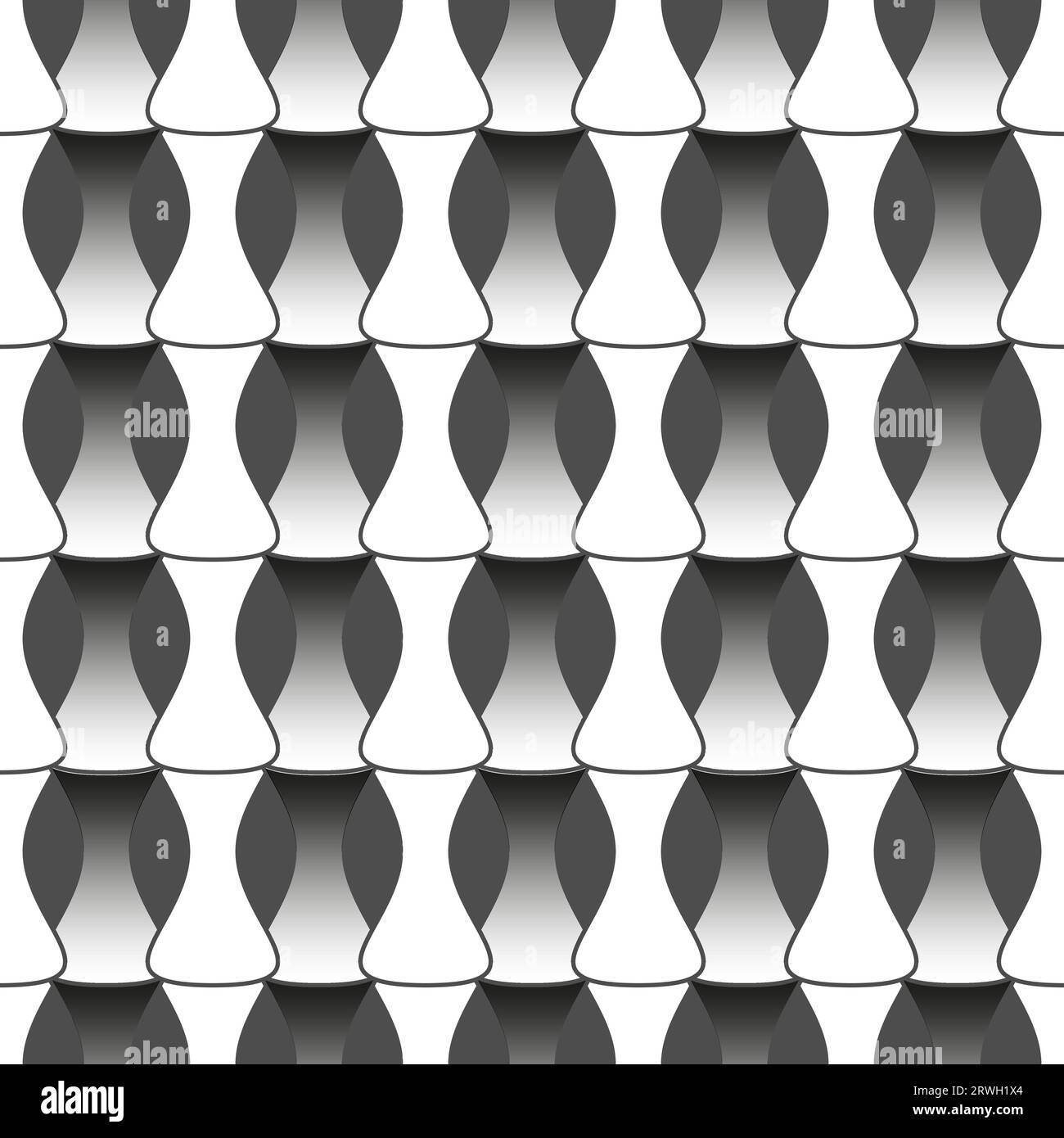 Geometric Shape Seamless Pattern Monochrome Pattern Monochromatic 3d Effect  3d · Creative Fabrica