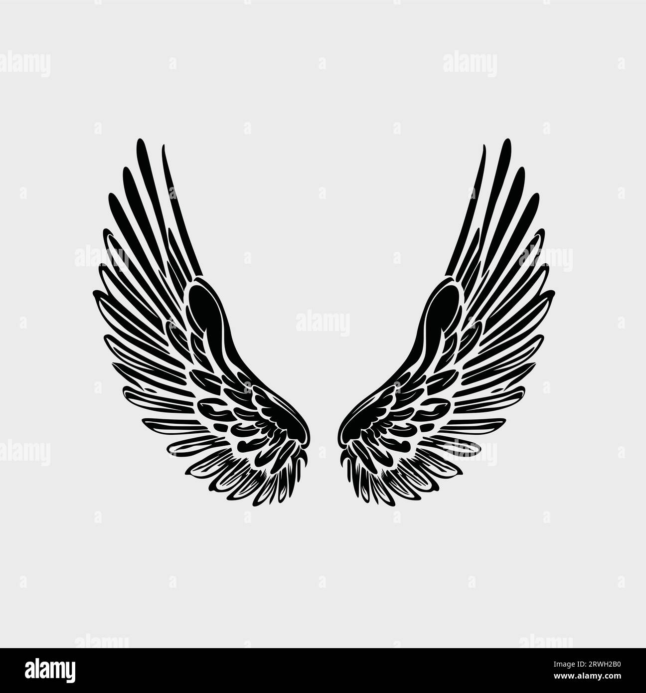 Angel wings on dark background Royalty Free Vector Image