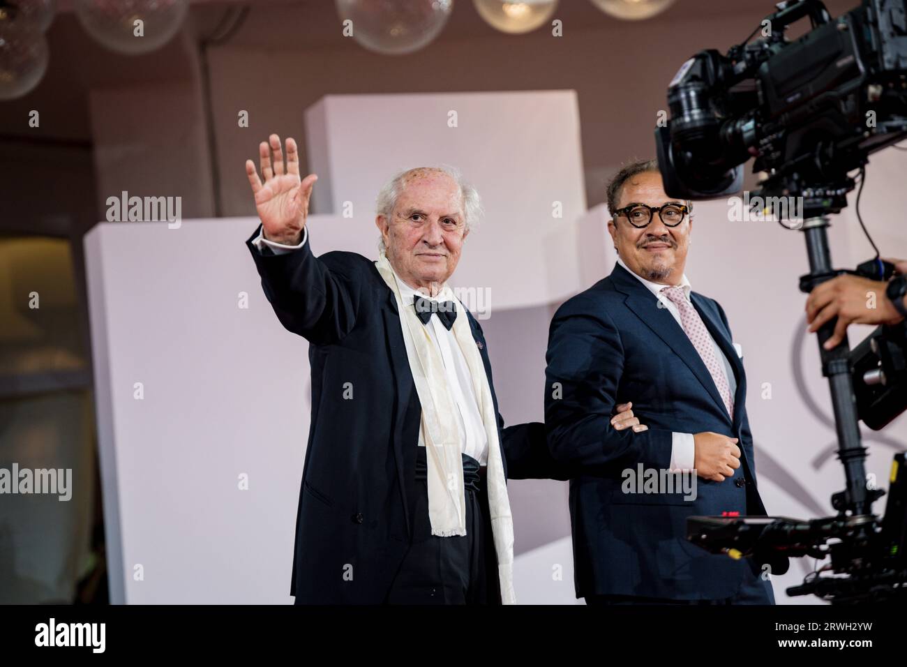 VENICE, ITALY - SEPTEMBER 04:  Vittorio Storaro attends a red carpet for the movie 'Coup De Chance' at the 80th Venice International Film Festival on Stock Photo