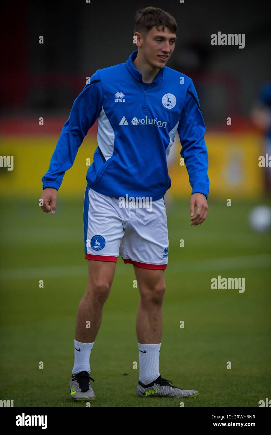 Hartlepool United's Kieran Burton during the Vanarama National League match  between Altrincham and Hartlepool United at