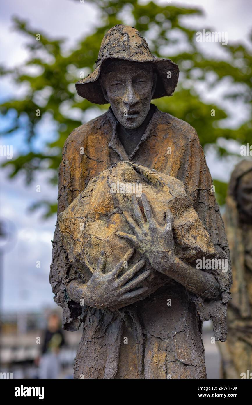 Memorial to the Great Famine Victims in Dublin, Ireland’s Great Famine