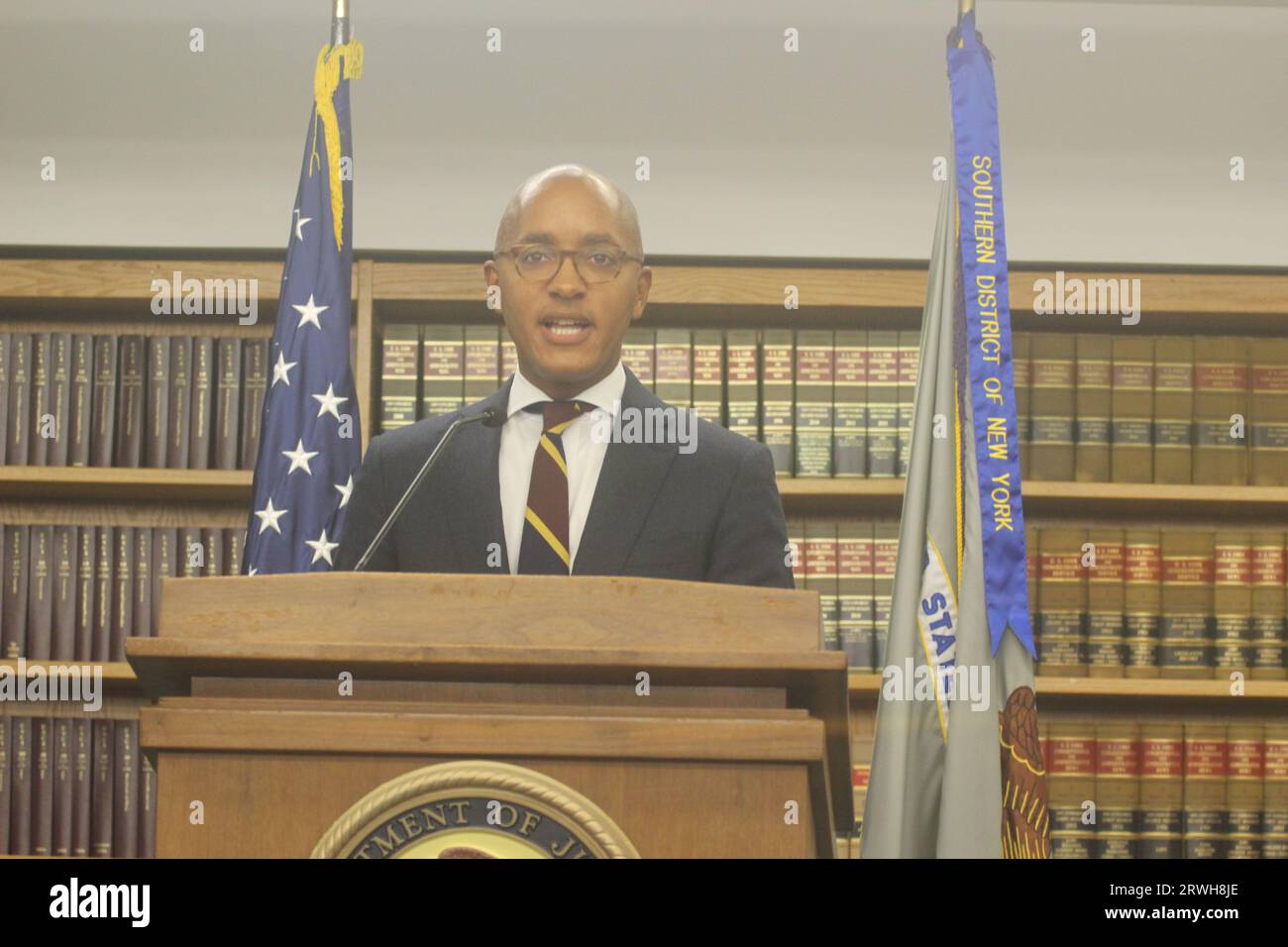 New York, USA. 19th Sep, 2023. Damian Williams, SDNY US Attorney