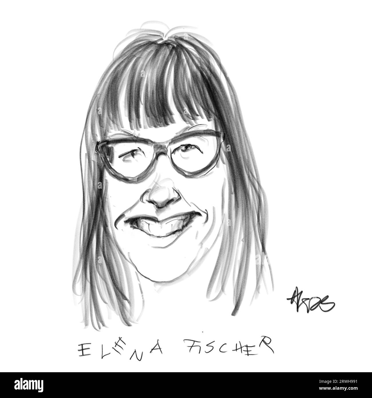 Portrait of the Author Elena Fischer Stock Photo