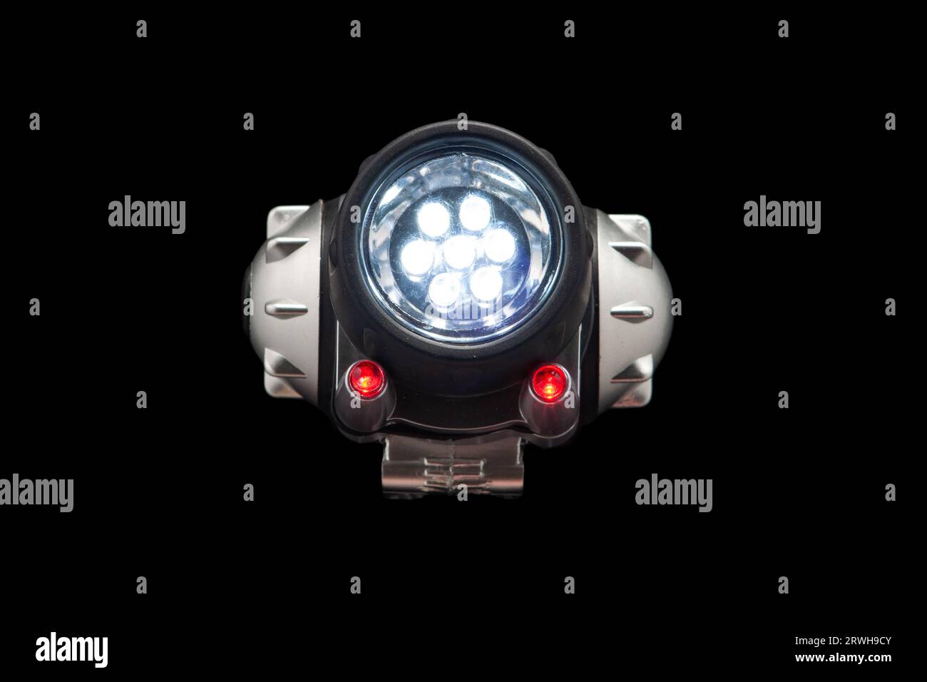 bicycle light isolated on black background Stock Photo