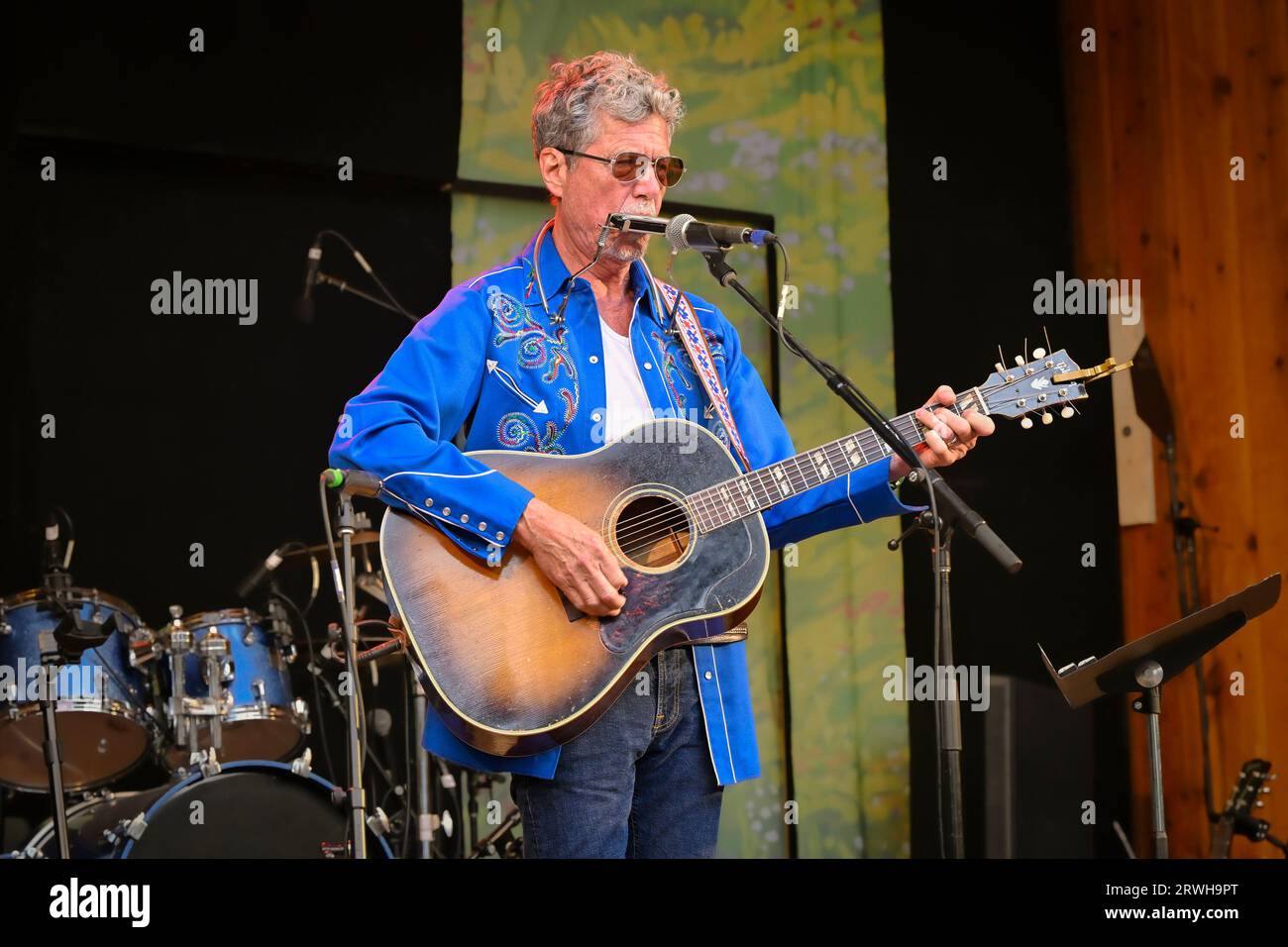 Guitarist, Gary Louris, Canmore Folk Music Festival, Canmore, Alberta, Canada Stock Photo