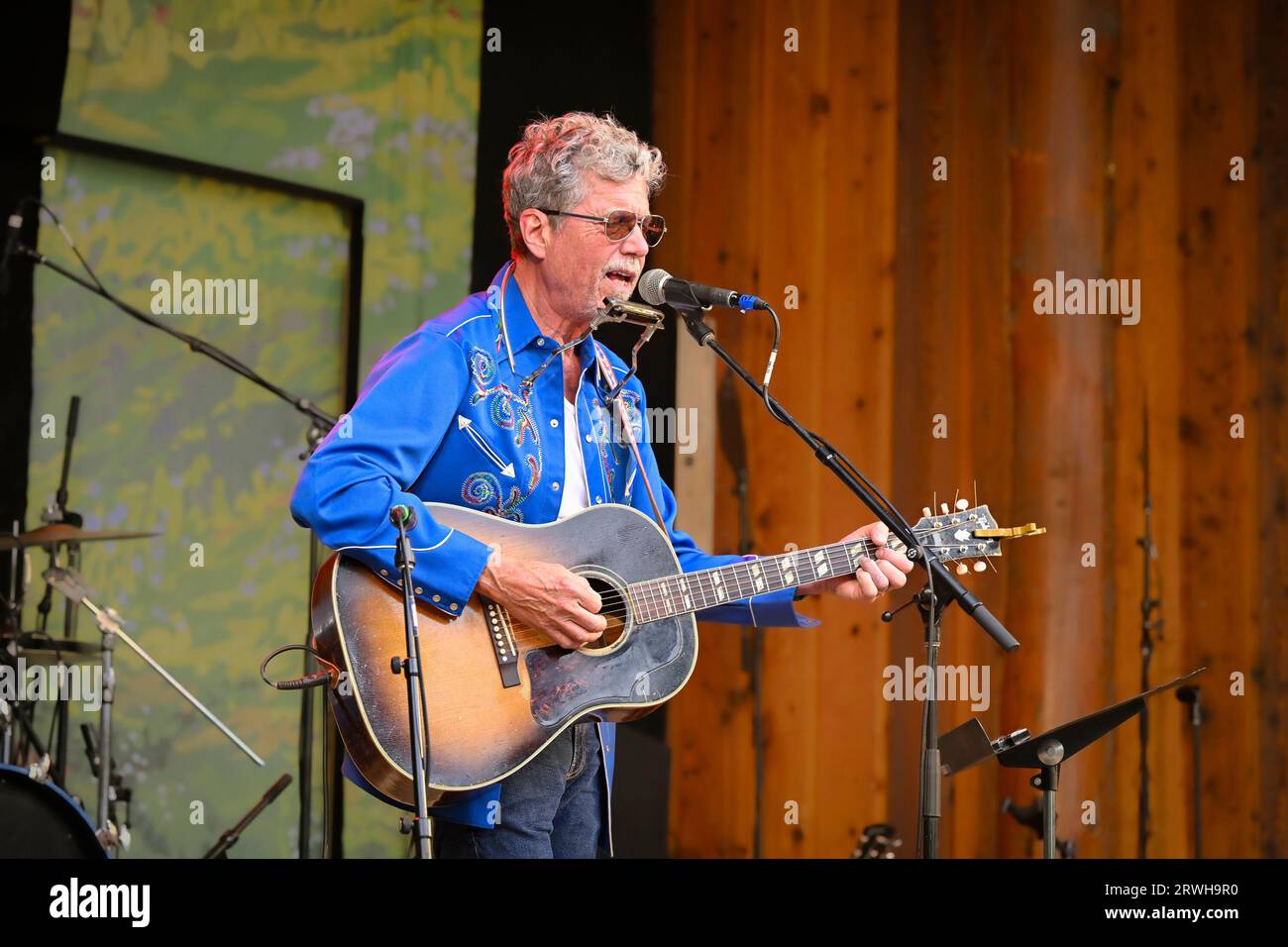 Guitarist, Gary Louris, Canmore Folk Music Festival, Canmore, Alberta, Canada Stock Photo