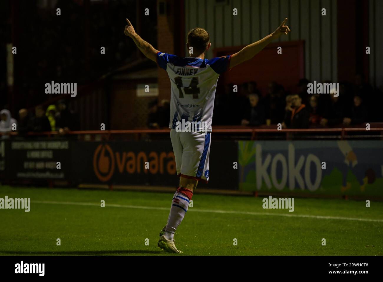 Hartlepool United's Ollie Finney during the Vanarama National League match  between Altrincham and Hartlepool United at
