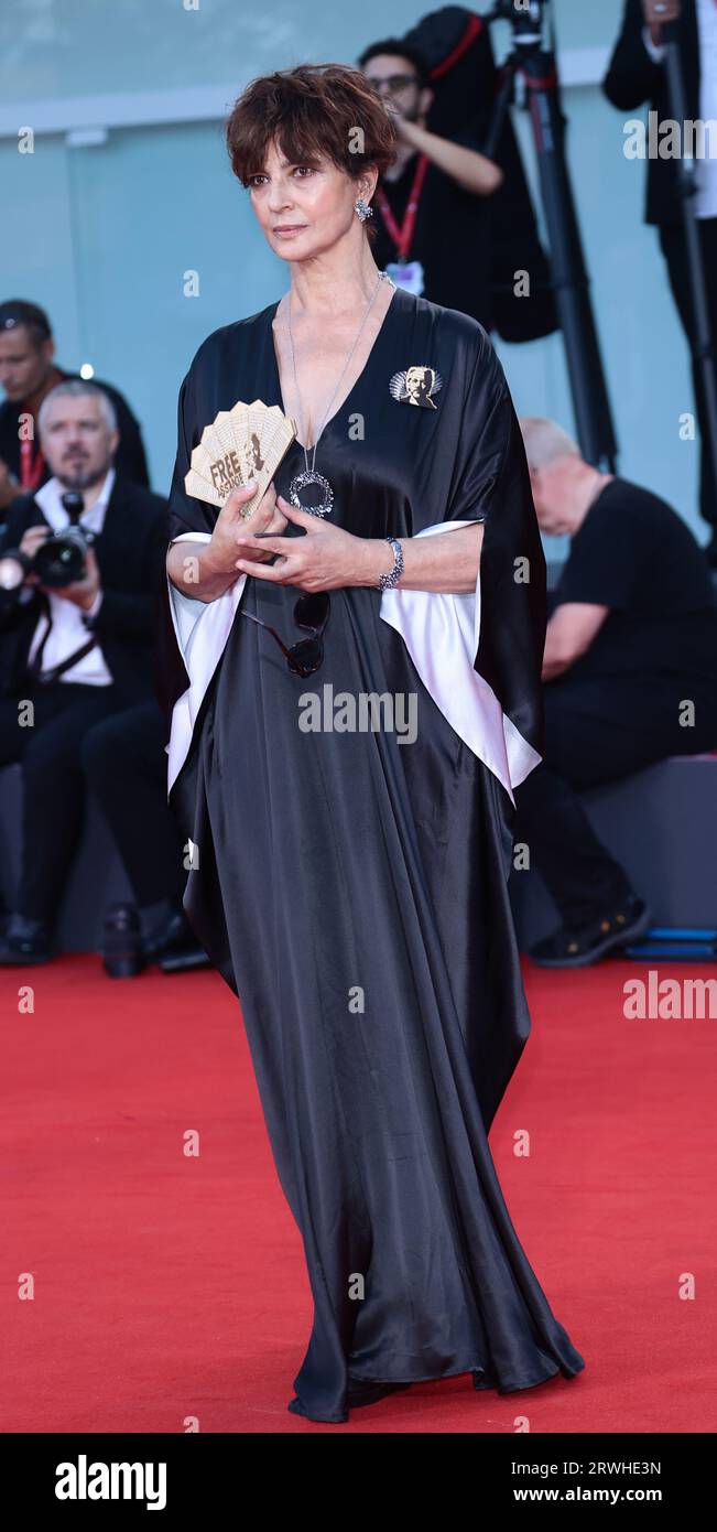 VENICE, ITALY - SEPTEMBER 02: Laura Morante attends a red carpet for the Kineo Prize Award 2023 at the 80th Venice Film Festival on September 02, 2023 Stock Photo