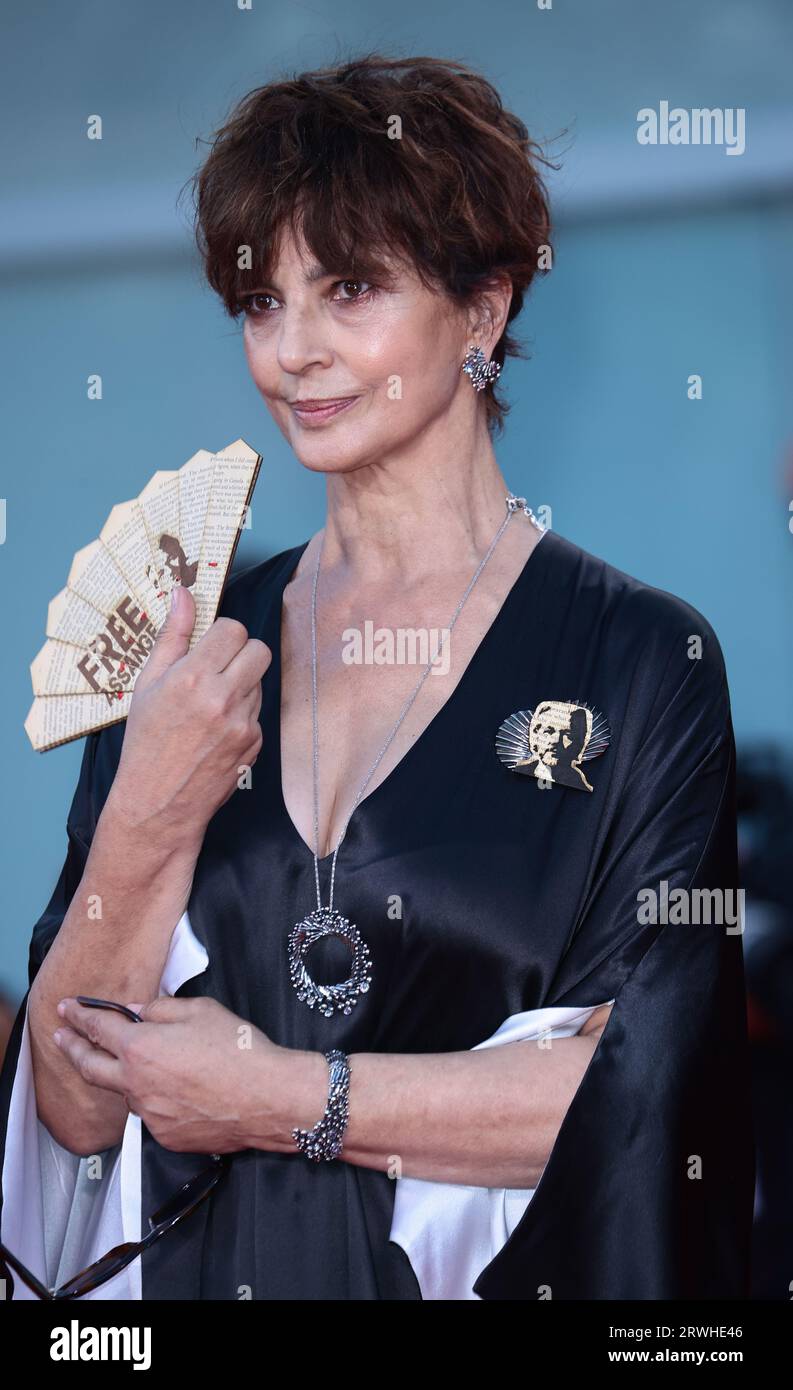 VENICE, ITALY - SEPTEMBER 02: Laura Morante attends a red carpet for the Kineo Prize Award 2023 at the 80th Venice Film Festival on September 02, 2023 Stock Photo