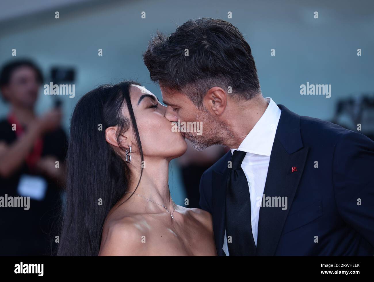 VENICE, ITALY - SEPTEMBER 02: Fabio Fulco and Veronica Papa attends a