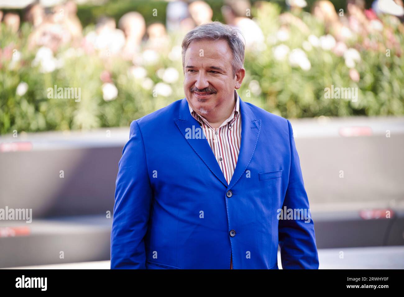 VENICE, ITALY - SEPTEMBER 06:  attends a red carpet for the movie 'Io Capitano' at the 80th Venice International Film Festival on September 06, 2023 i Stock Photo