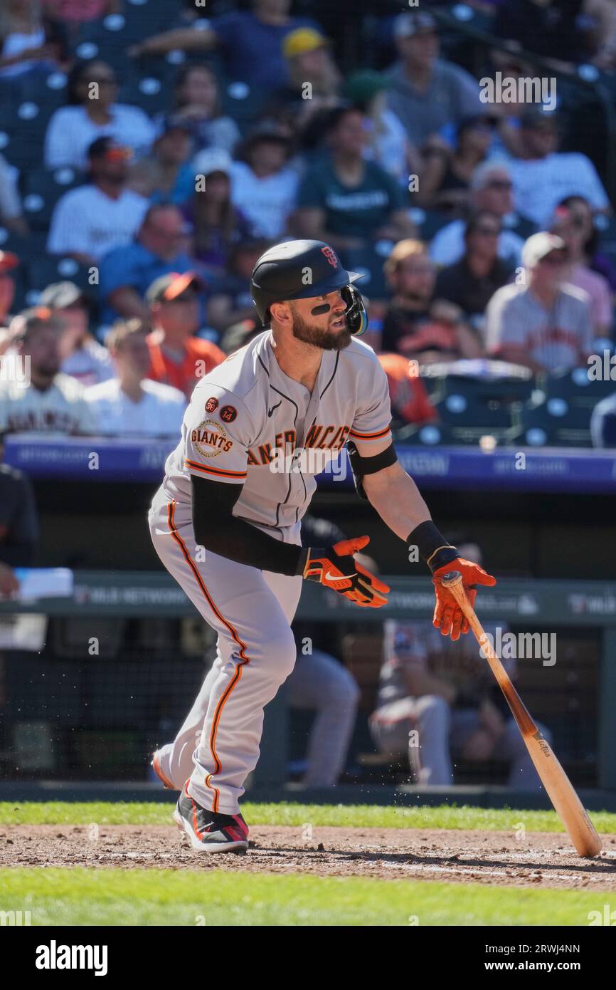 San Francisco Giants' Mitch Haniger during a baseball game against the  Miami Marlins in San Francisco, Sunday, May 21, 2023. (AP Photo/Jeff Chiu  Stock Photo - Alamy