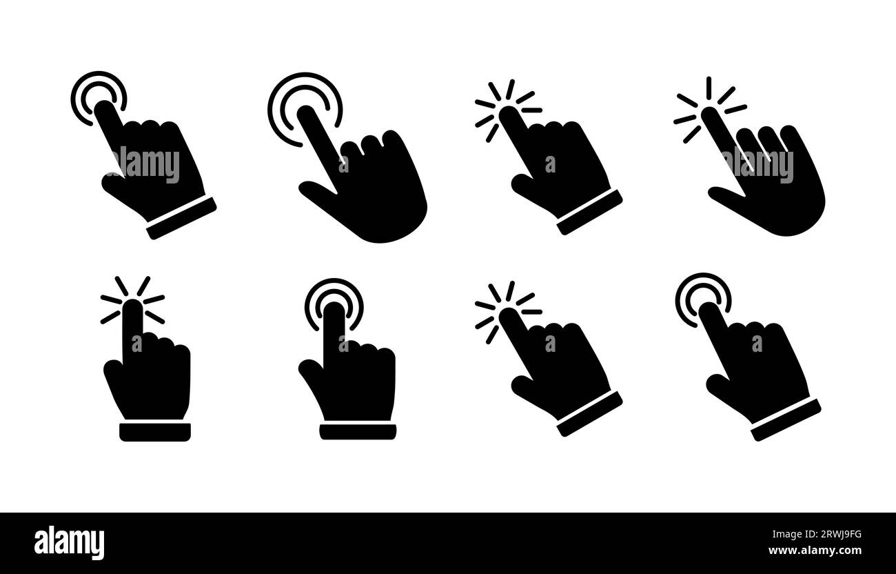 Hand click icon hi-res stock photography and images - Alamy