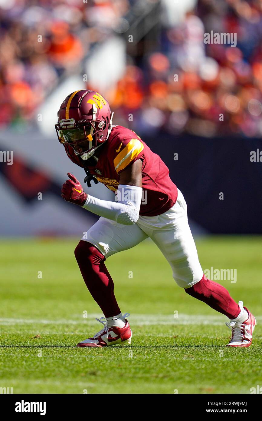 Washington Commanders wide receiver Jahan Dotson (1) runs with the ball  during practice at the team's NFL football training facility, Tuesday, May  24, 2022 in Ashburn, Va. (AP Photo/Alex Brandon Stock Photo - Alamy