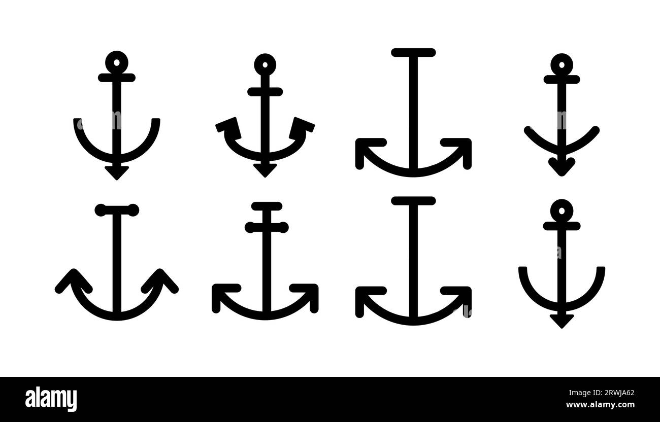 Anchor icon vector. Anchor sign. marine symbol Stock Vector Image & Art