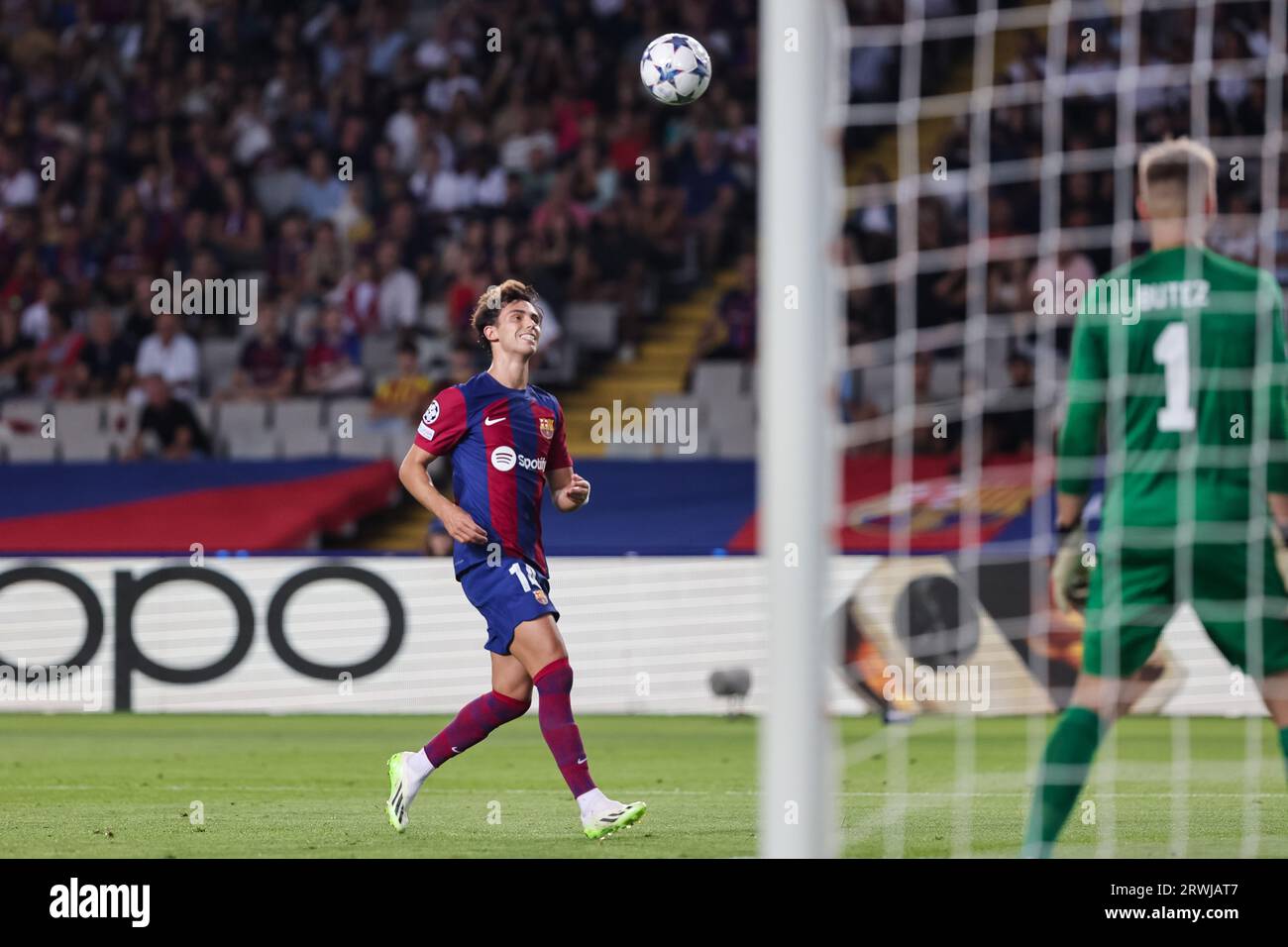 Barcelona, Spain. 19th Sep, 2023. BARCELONA, SPAIN - SEPTEMBER 19: Joao Felix of FC Barcelona during the UEFA Champions League match between FC Barcelona and Royal Antwerp FC at the Estadi Olimpic Lluis Companys on September 19, 2023 in Barcelona, Spain Credit: DAX Images/Alamy Live News Stock Photo