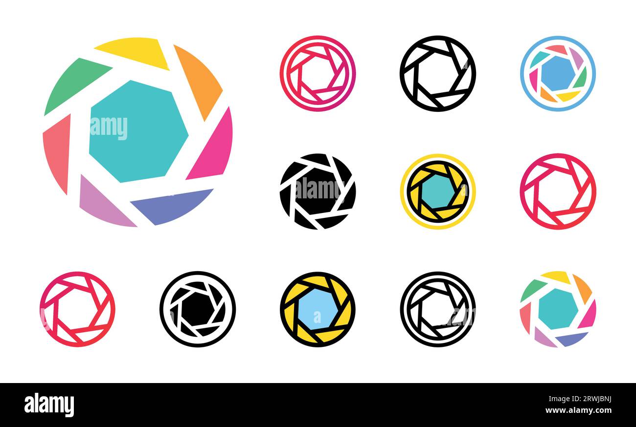 Camera shutter Icon Set Vector Illustration Stock Vector Image & Art