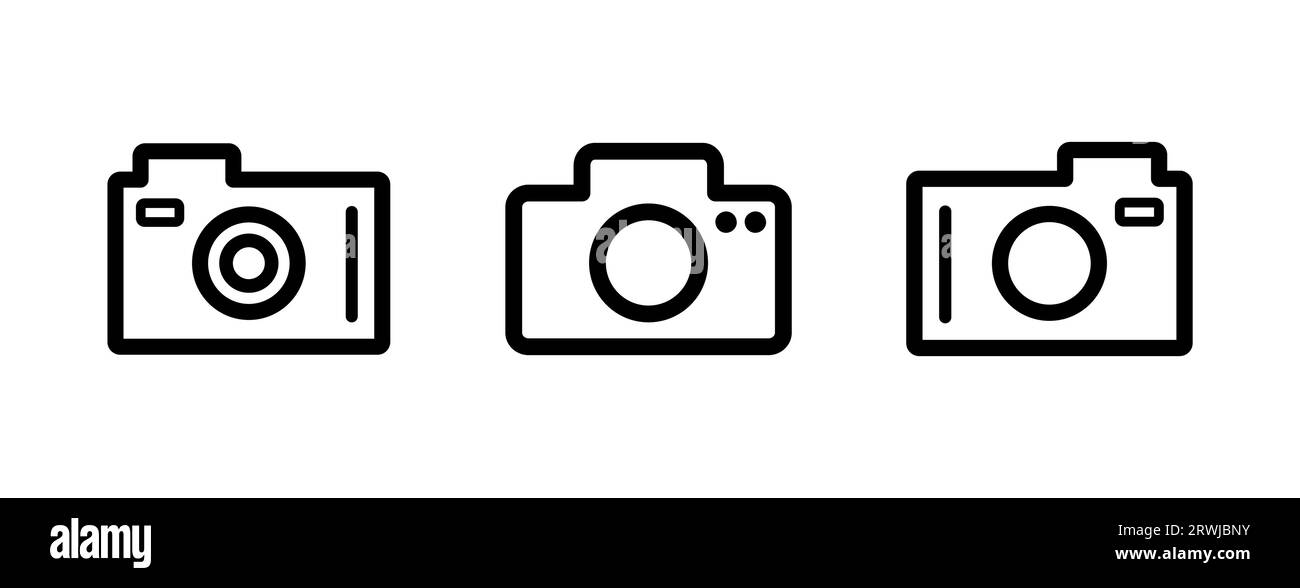 Camera Icon. Lineal Style Camera Outline Icon Vector Illustration Stock ...