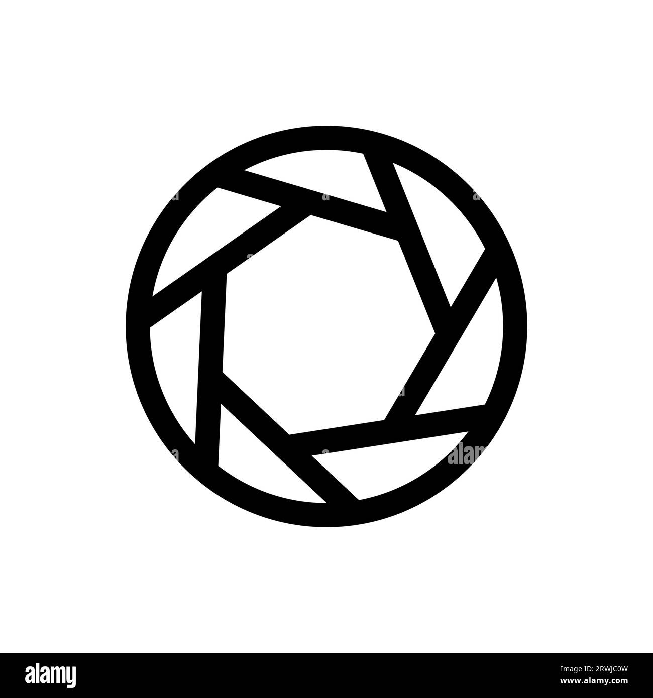 Camera lens Icon. Lineal Style Camera lens Outline Icon Vector