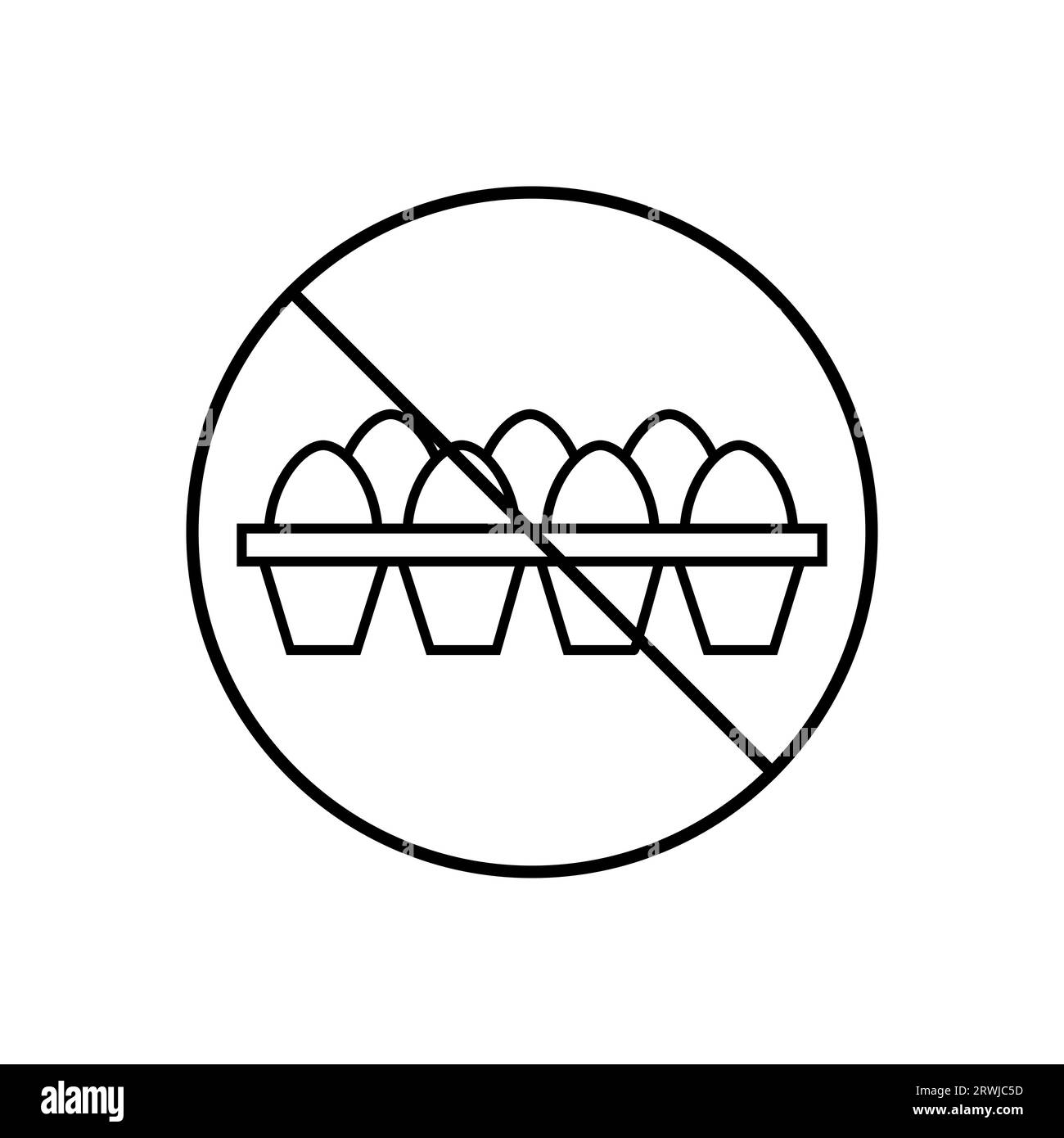 No eggs Icon. Lineal Style No eggs Outline Icon Vector Illustration ...