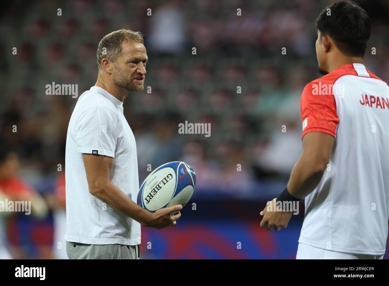 Japan assistant coach Tony Brown during the 2023 Rugby World Cup Pool D ...