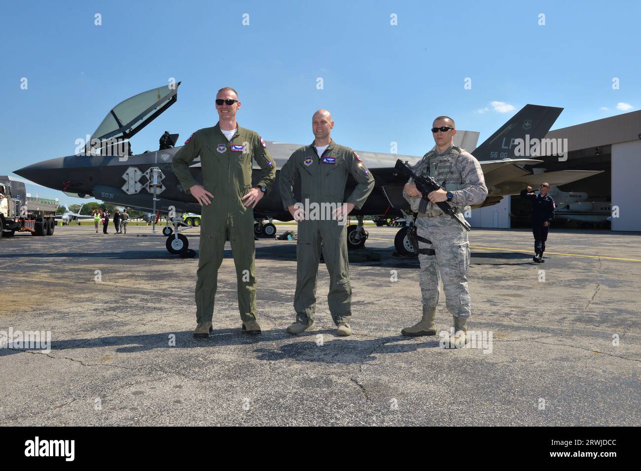 FORT LAUDERDALE, FLORIDA - MAY 05: F-35 Lightning II Joint Strike Fighter. This is the FIRST TIME the F35 is flying out of a civilian airport to support an air show seen here at a private FBO at Fort Lauderdale-Hollywood International Airport on May 5, 2016 in Fort Lauderdale, Florida. People: F-35 Lightning II Joint Strike Fighter Credit: Storms Media Group/Alamy Live News Stock Photo